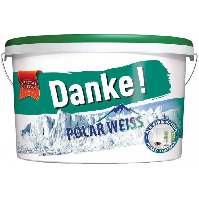 

Краска PPG DANKE! Polar Weiss ( ППГ ДАНКЕ! Полар Вейс ) 8.5 л акриловая, матовая, для стен и потолков