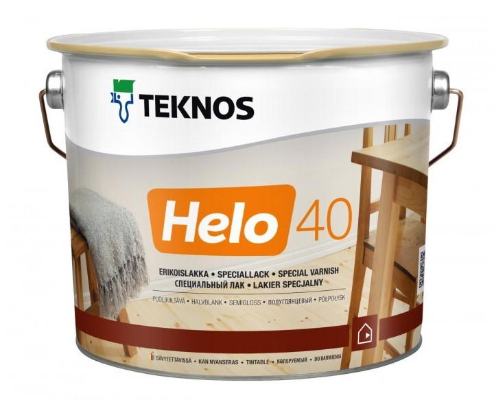 

Лак Teknos HELO 40 ( Текнос ХЕЛО 40 ) 2.7 л уретано-алкидный, полуглянцевый, для дерева, внутри и снаружи