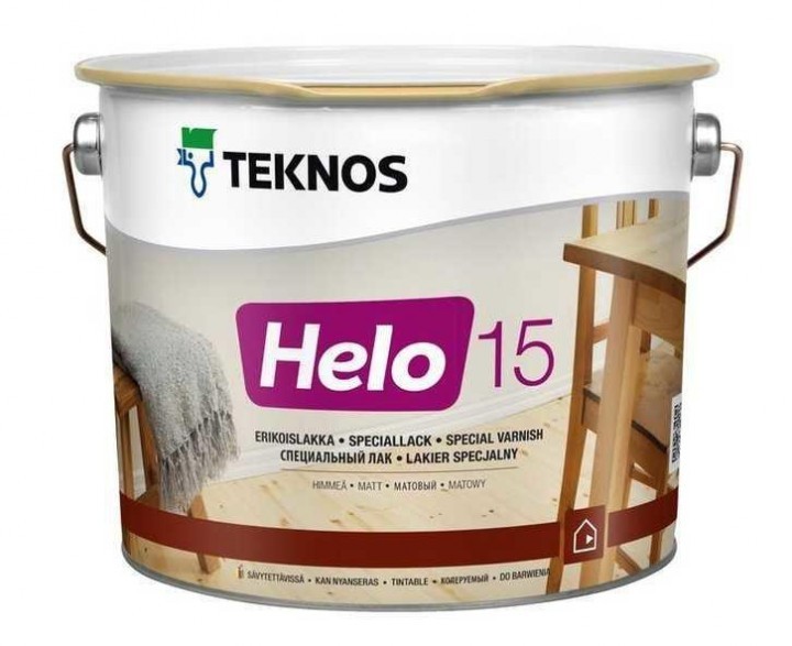 

Лак Teknos HELO 15 ( Текнос ХЕЛО 15 ) 2.7 л уретано-алкидный, матовый, для дерева, внутри и снаружи