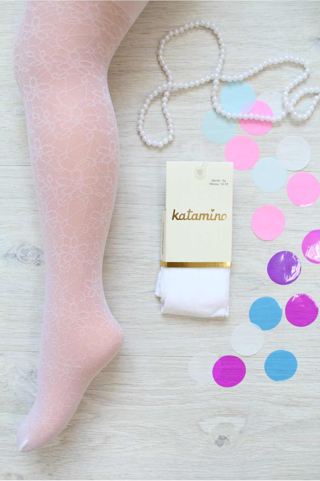 

Колготки Katamino 62-68 / 3-6 мес см Белый