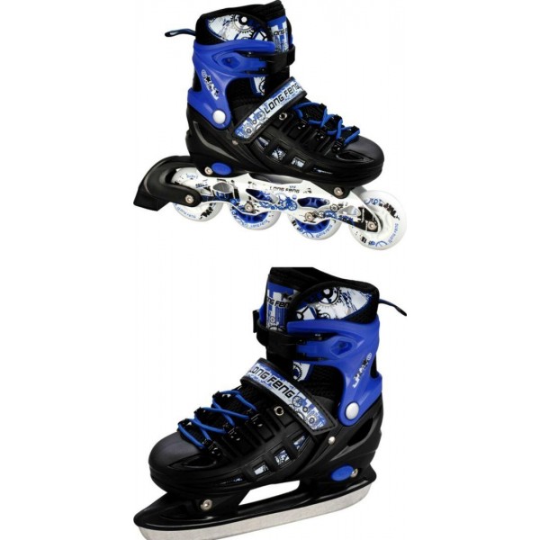 

Раздвижные роликовые коньки Scale Sport Original 2 в 1 ролики + коньки размер 29-33 Черно-синие 614500120-S