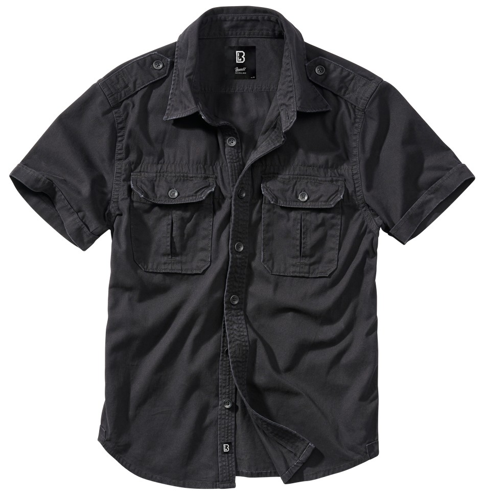 

Рубашка винтажная Brandit Short Sleeve, Черная р.L (4024.2.L)