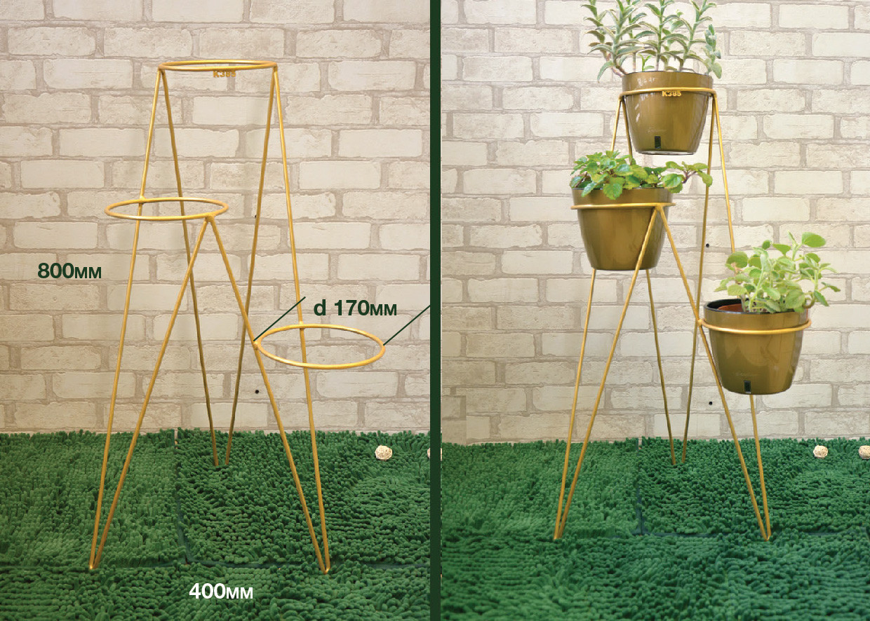 

Подставка для цветов k385 loft 80 см золотая 18017