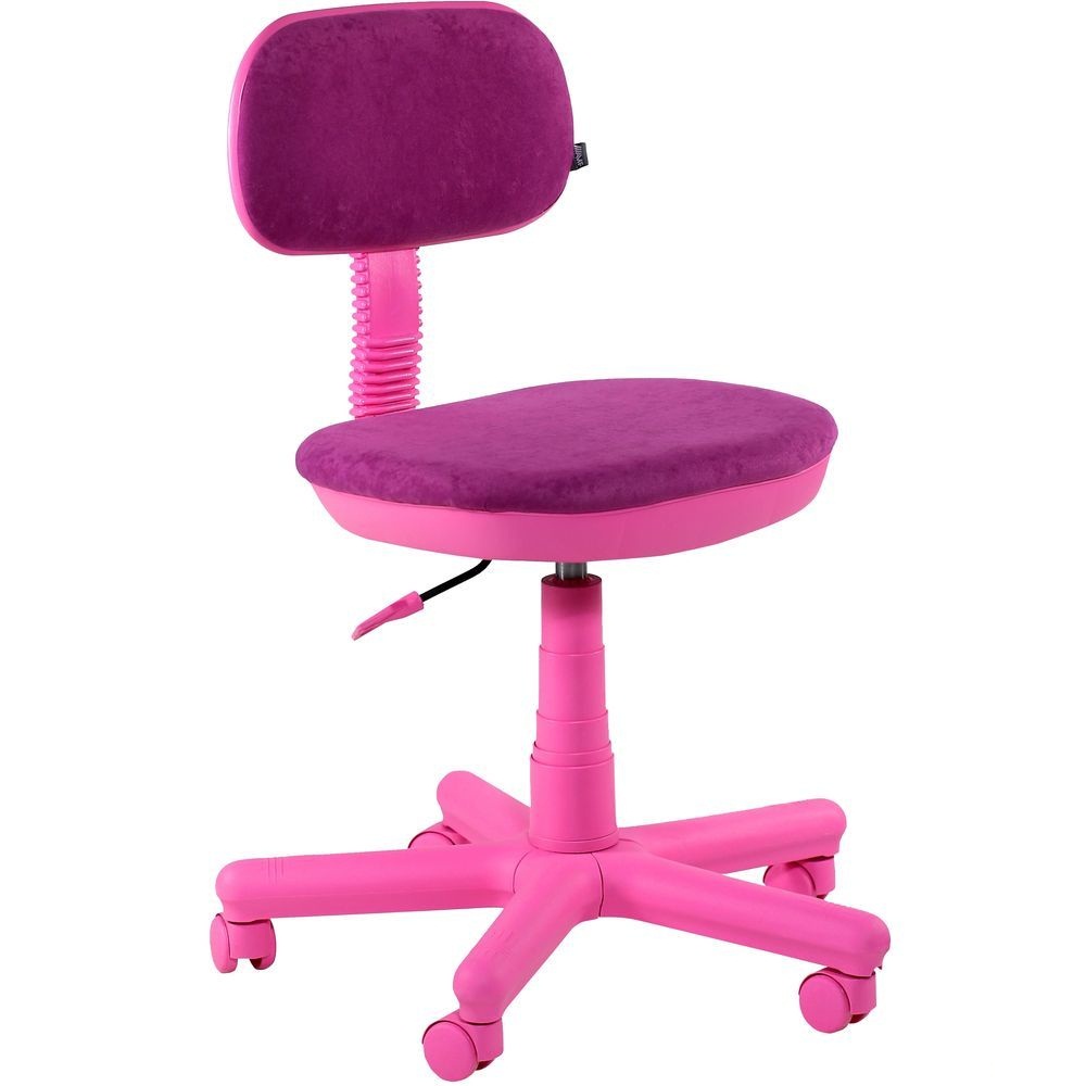 

Кресло компьютерное детское Свити механизм Овалина, пластик сиреневый/ткань Розана-104 малиновый AMF