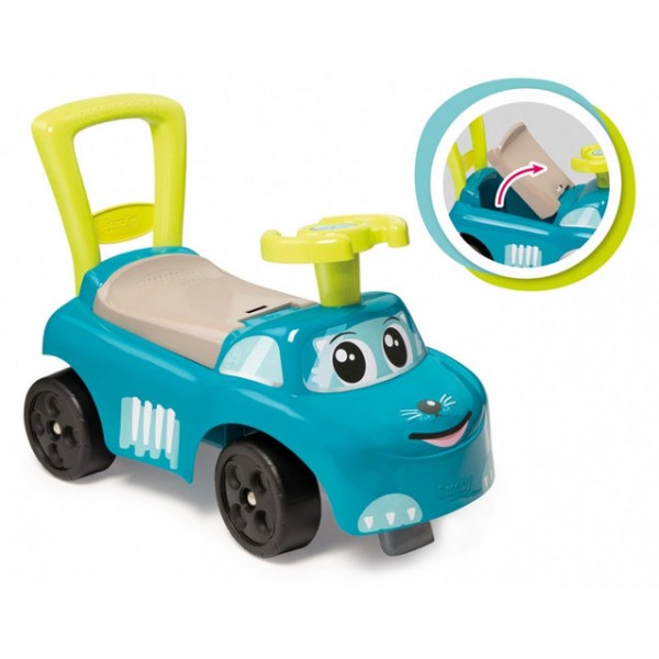 

Машинка-каталка Smoby 720525 Ride On Голубой с ручкой и багажником