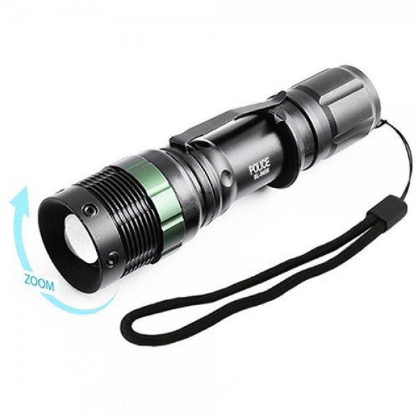 

Фонарь диодный Police 8455A-XPE 3xAAA (1x18650), zoom, зажим, ремешок на руку MVT-00000046600 (NAT03435)