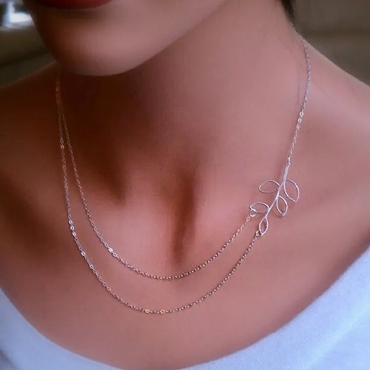 

Серебристая двойная цепочка с веточкой G&N 5625