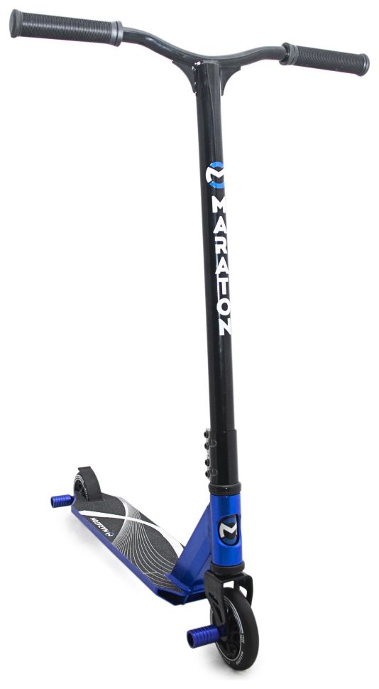 

Самокат двухколесный Maraton Dictator трюковый с прочной рамой и пегами (Синий)