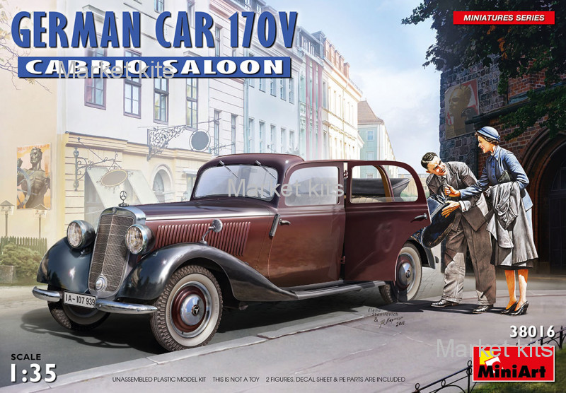 

Немецкий автомобиль Typ 170V, 4-х дверный кабриолет 1:35 MINIART (MA38016)