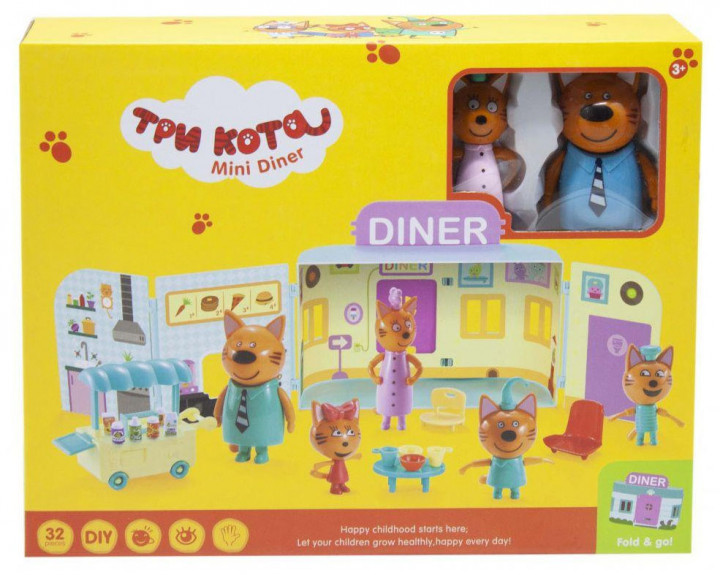 

Игровой набор фигурок с аксессуарами Три кота: Мини кафе