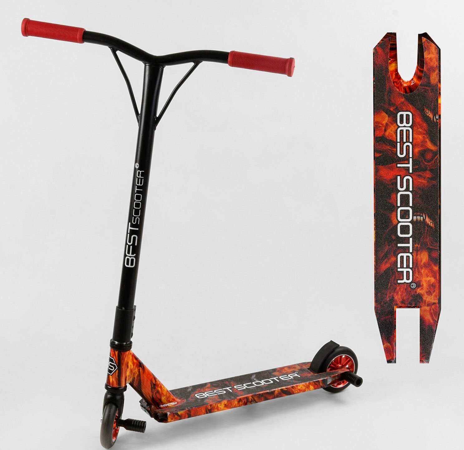 

Самокат трюковый 73813 Best Scooter HIC-система, ПЕГИ, алюминиевый диск и дека, колёса PU, d=110мм