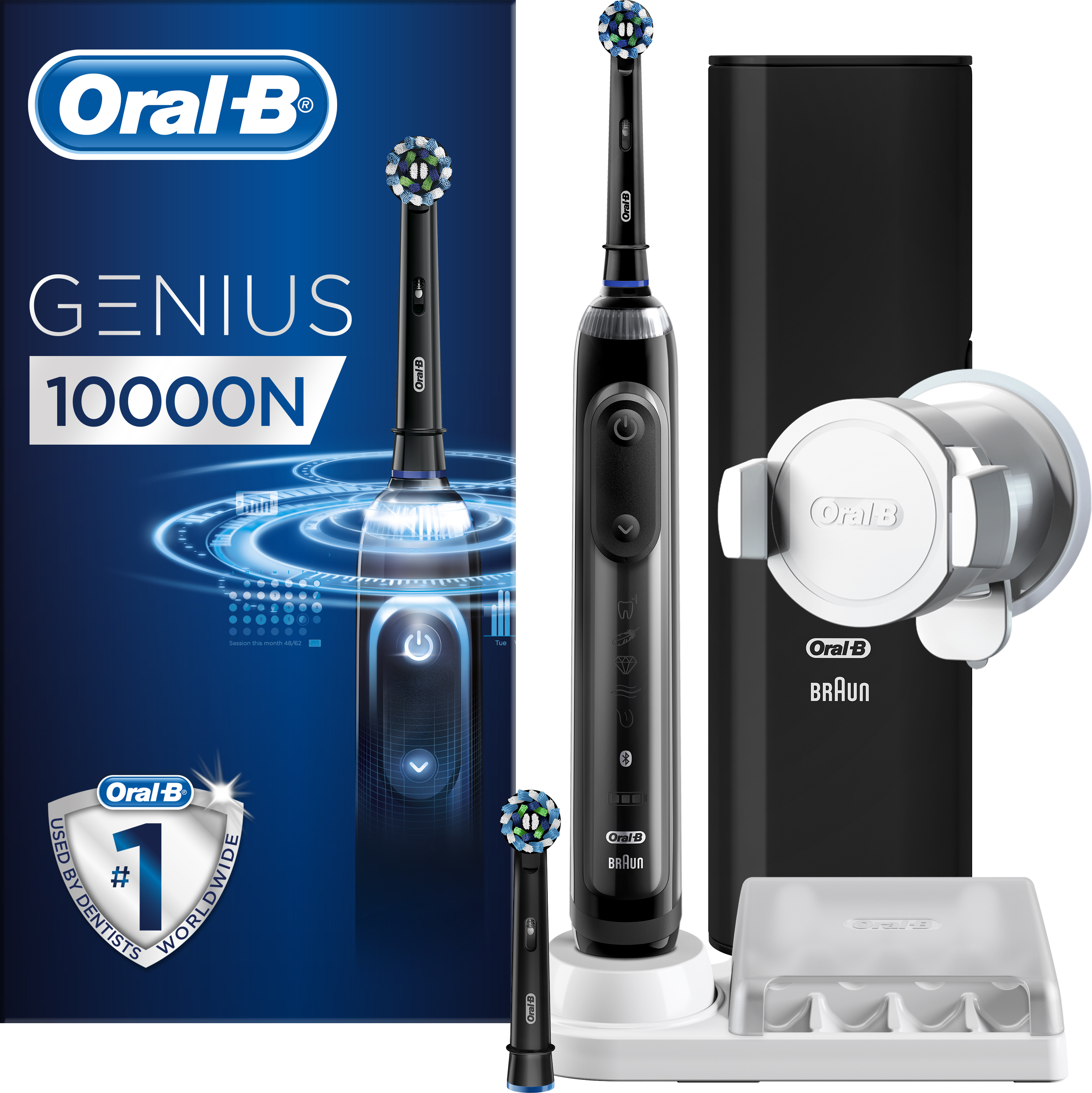 Акция на Электрическая зубная щетка ORAL-B BRAUN Genius 10000N (4210201277248) от Rozetka UA