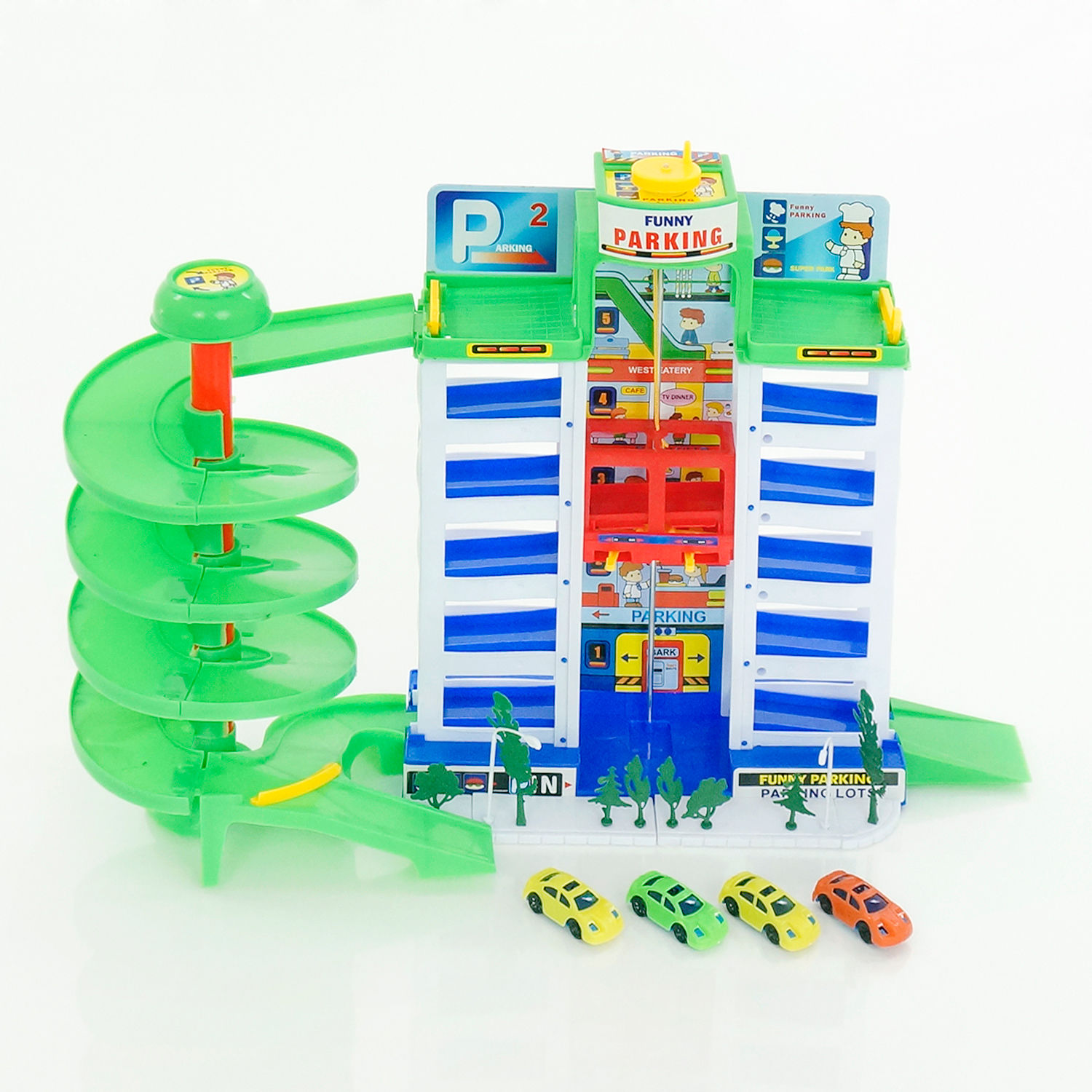 

Гараж игрушечный детский (6 уровней, 4 машинки) JIA YU TOY TRADE CO (055M)