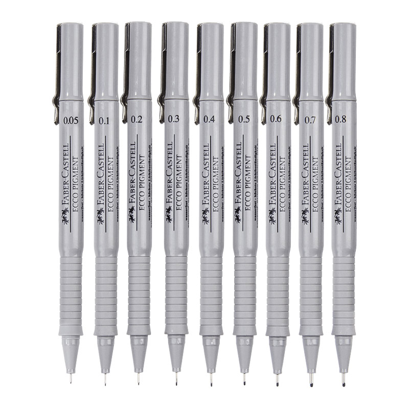 

Набор черных линеров Faber-Castell ECCO PIGMENT 9 штук