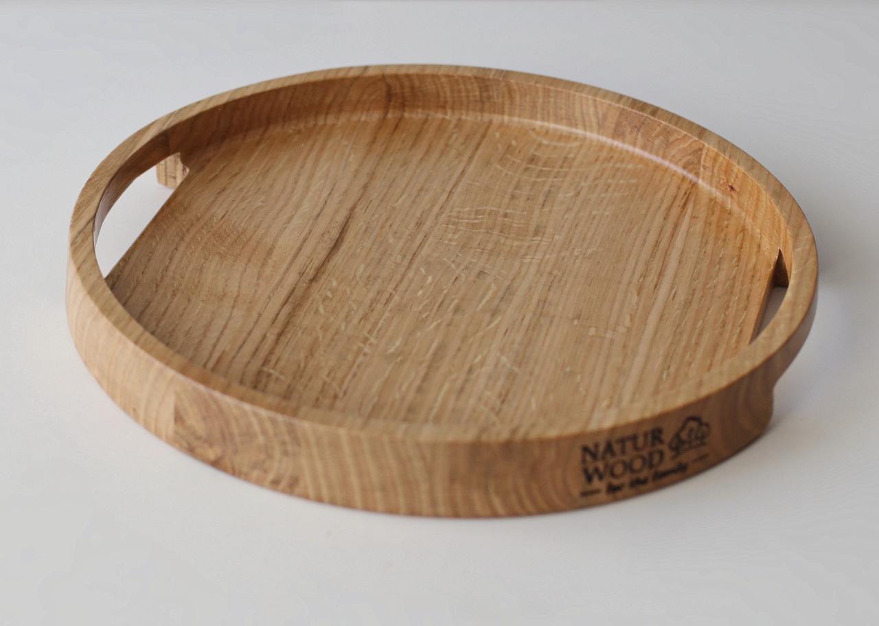 

Круглый деревянный поднос NATURWOOD 35*35*4 см из дуба