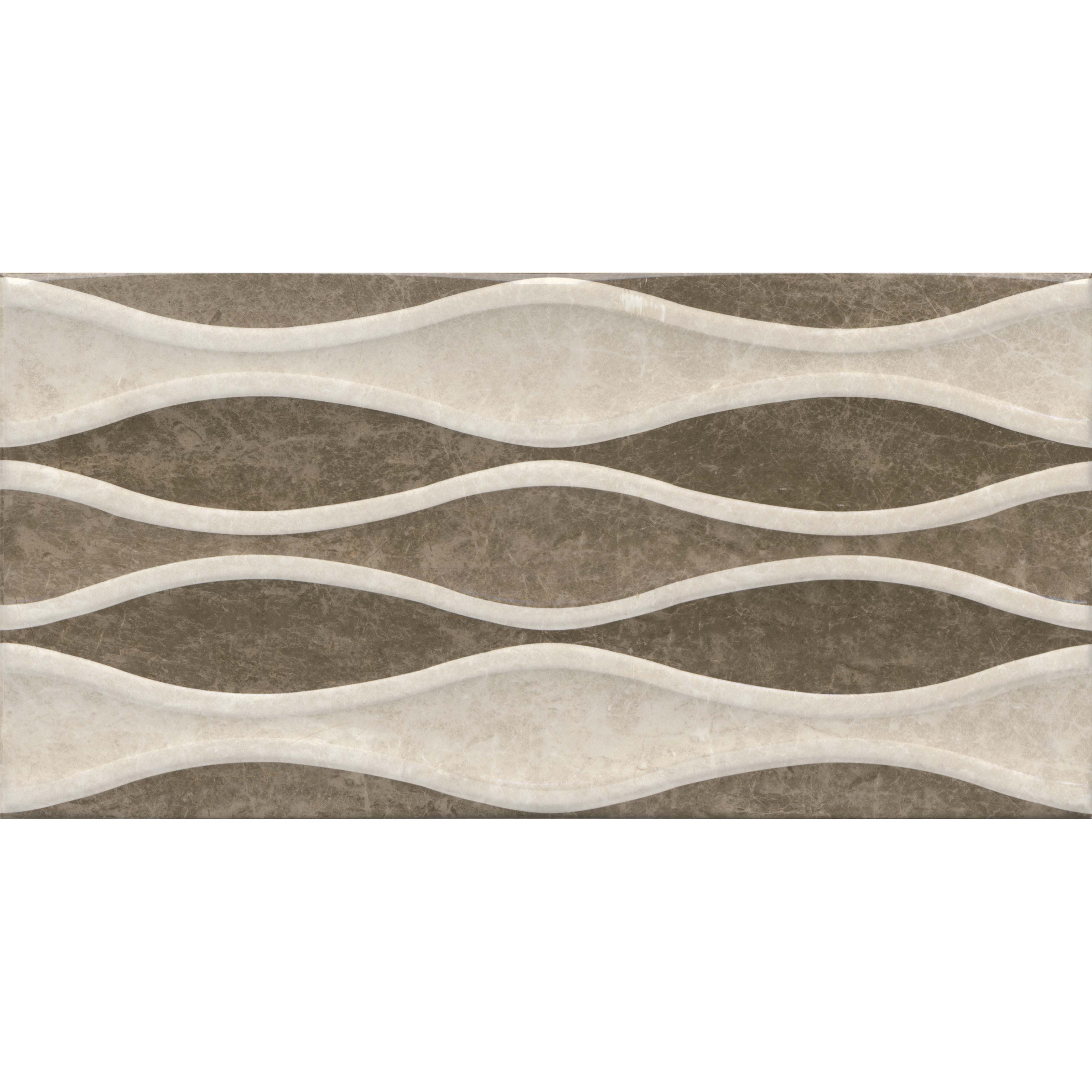 

Плитка Kale Verona RP-8175 Wave décor beige-brown 30х60 см 30*60 см