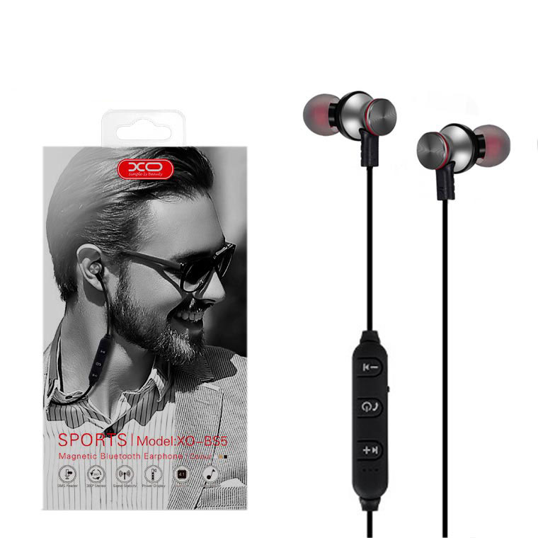 

Bluetooth наушники с микрофоном XO BS5 серебристые