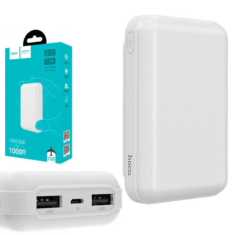 

Power Bank Hoco J35 Sunshine 10000 mAh Original белый