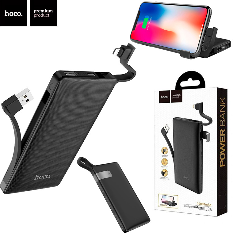 

Power Bank Hoco J36 Ample Energy With Cable Lightning 10000 mAh Original черный