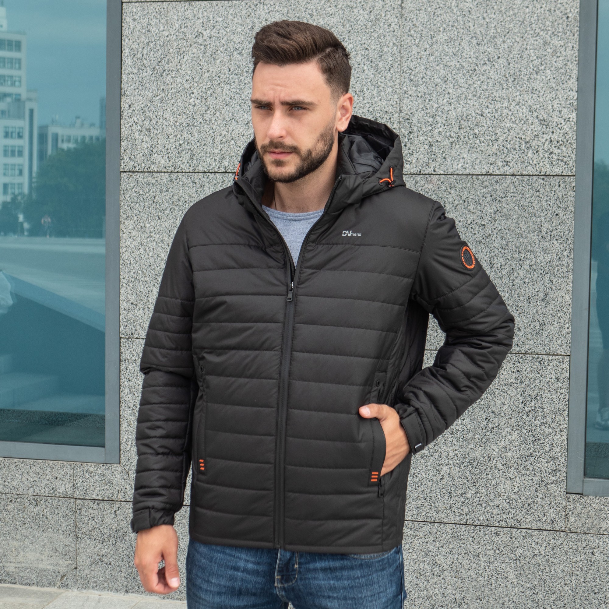 

Демисезонная мужская куртка большого размера UF-Fashion 48 - дв  черный, Демисезонная мужская куртка большого размера UF-Fashion 48 - дв 60 черный