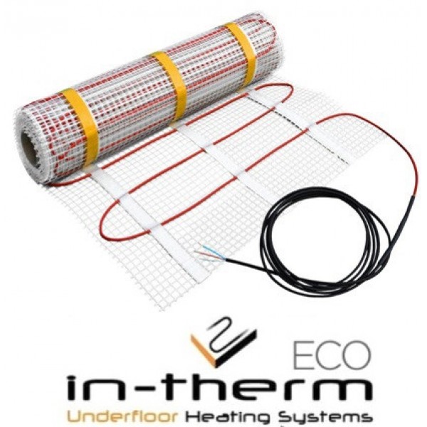 

Нагревательный мат In-Therm Eco 0.9 кв.м, 145 Вт под плитку