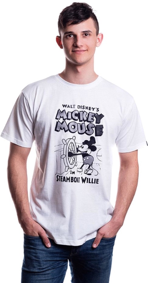 Акція на Футболка Good Loot Disney Mickey Steamboat Willie (Микки и пароход Вилли) XS (5908305224679) від Rozetka UA