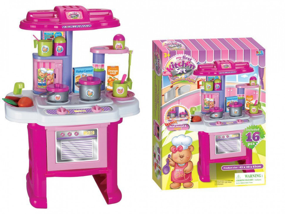 

Детская кухня "Kitchen Set" 16641G (розовая)