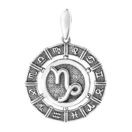 

Серебряная подвеска знак зодиака Козерог 3089-10