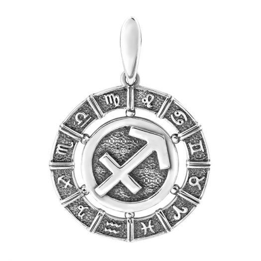 

Серебряная подвеска знак зодиака Стрелец 3089-9