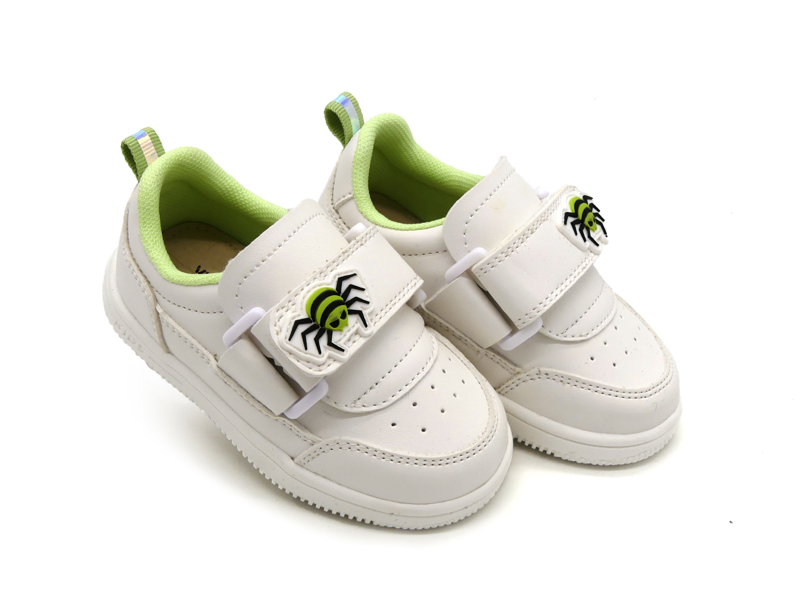 

Кроссовки Weestep белые с мятным паучком (801-15) 23(р)
