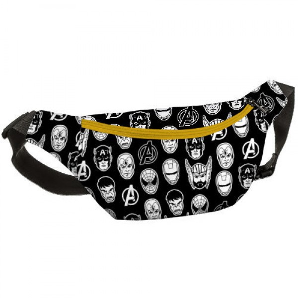 

Сумка на пояс (бананка) с принтом Супергерои BUMBAG бананка сумка на пояс с сумочной ткани черная универсальная бананка в стиле unisex