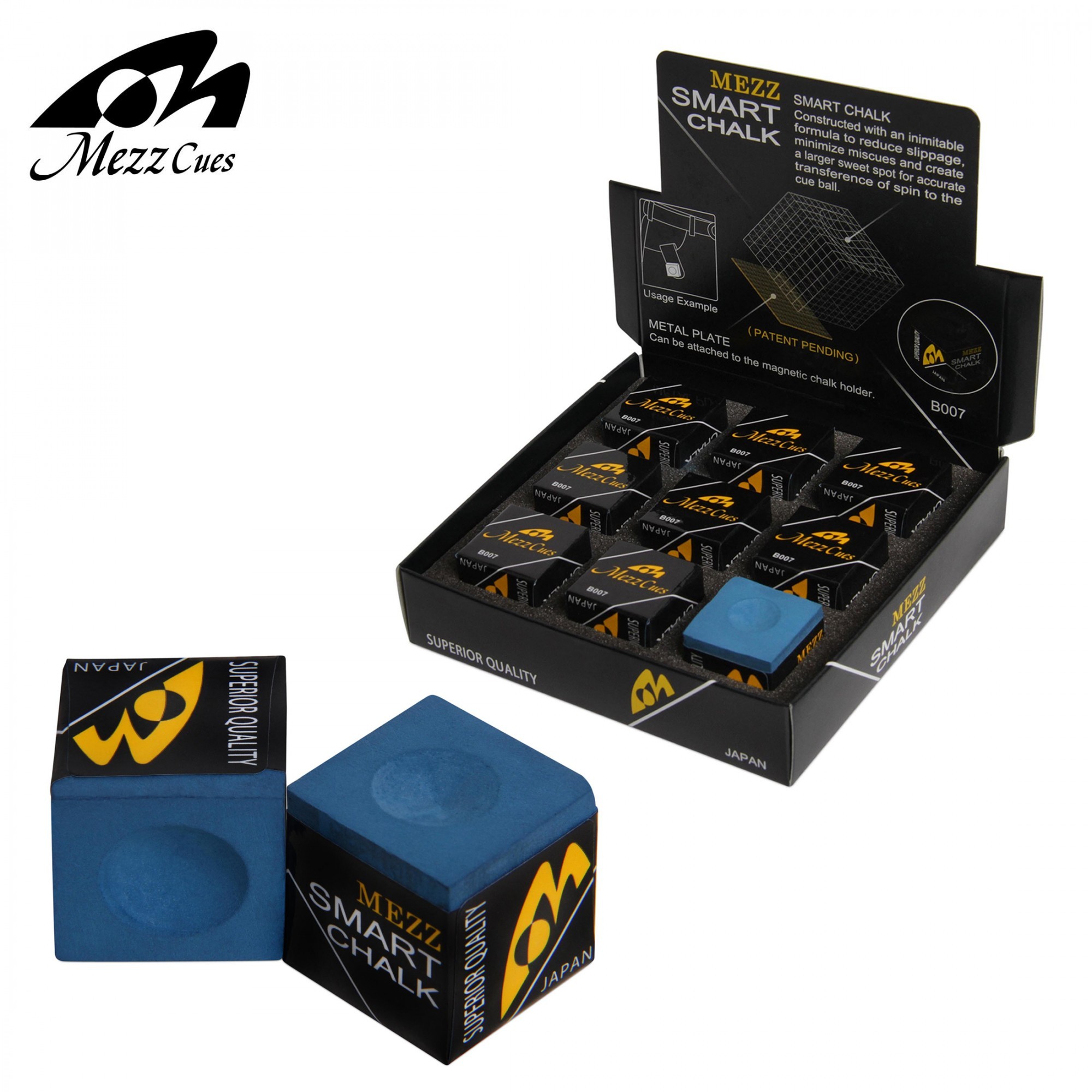 

Мел для бильярда MEZZ Smart Chalk SC9-B007 1 шт Blue