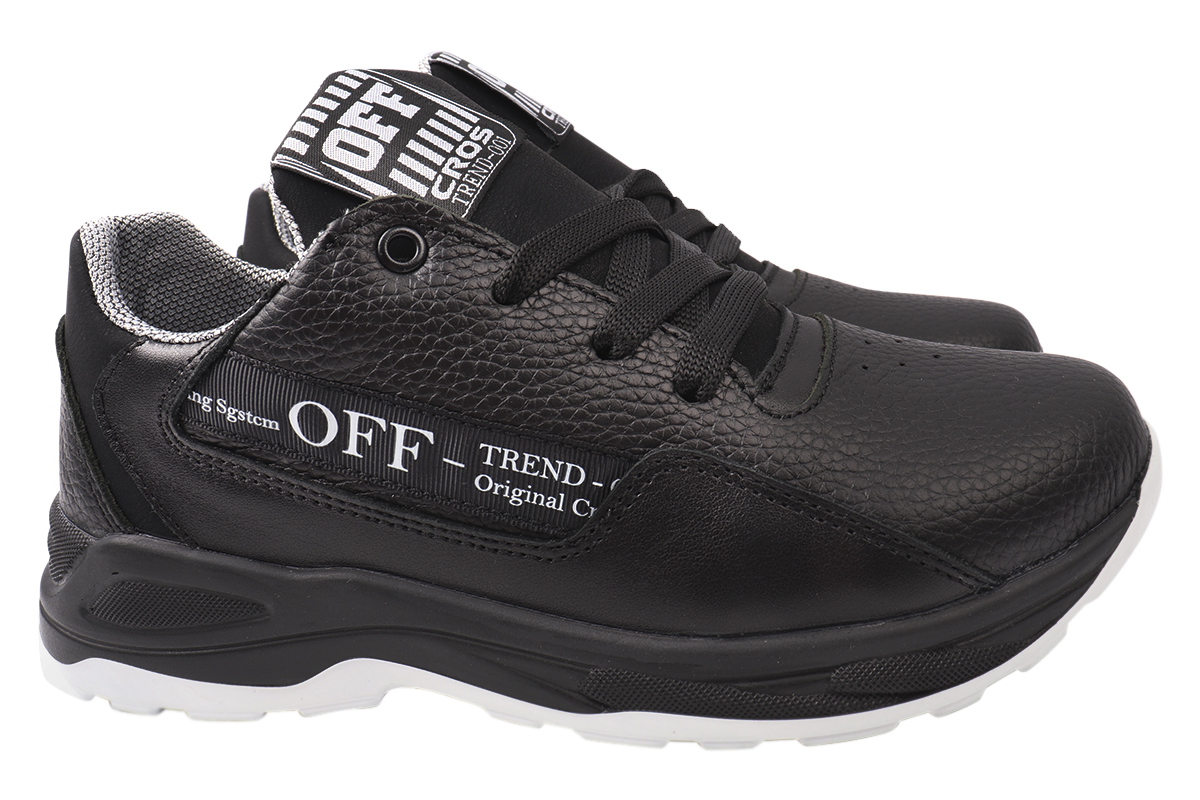 

Кросівки чоловічі з натуральної шкіри, на низькому ходу, на шнурівці, чорні, Україна Cros Sav 23-21DTS 39