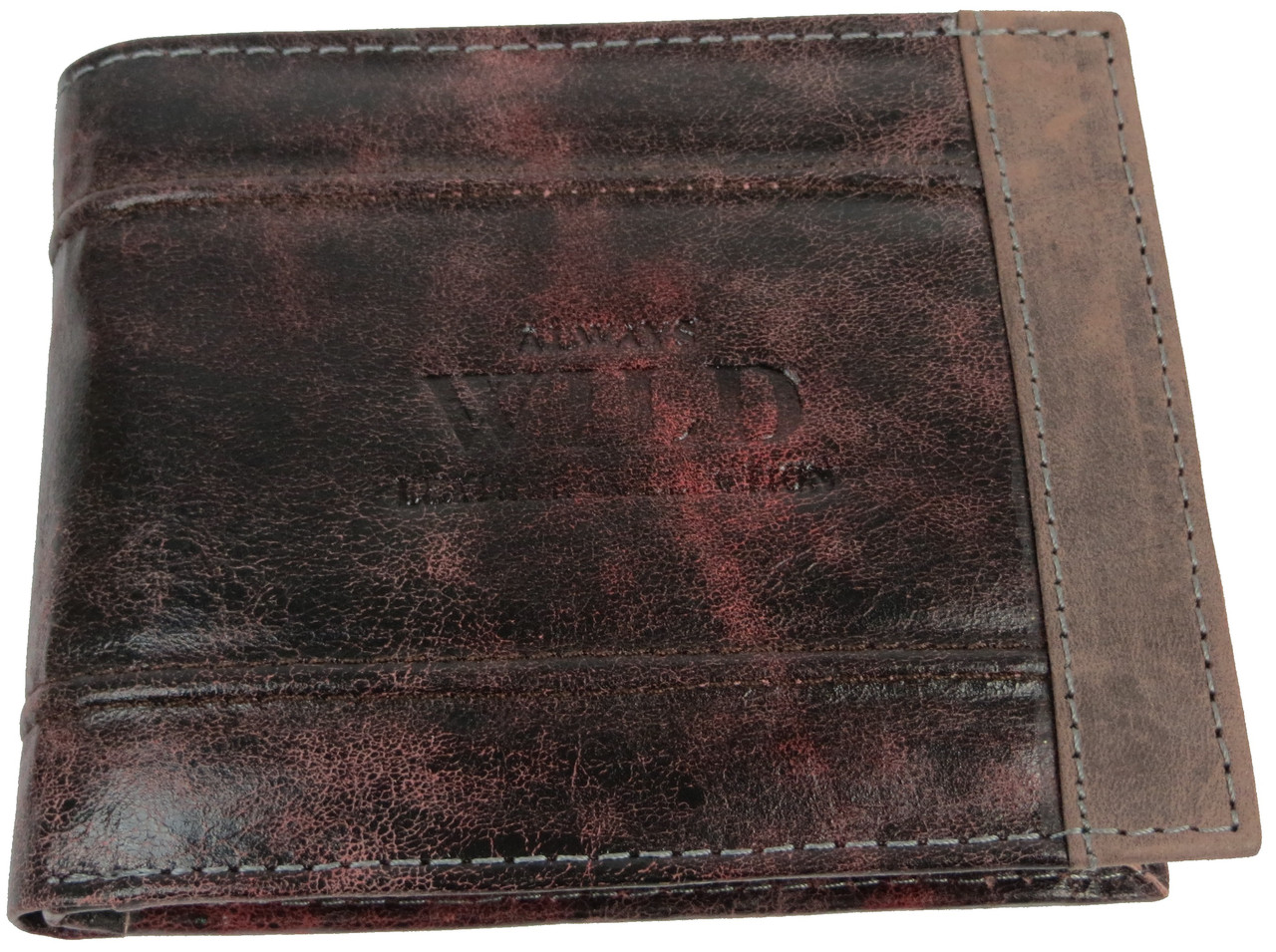 

Мужское портмоне кожаное ALWAYS WILD Коричневый SN992DIS Brown MIX 2612389