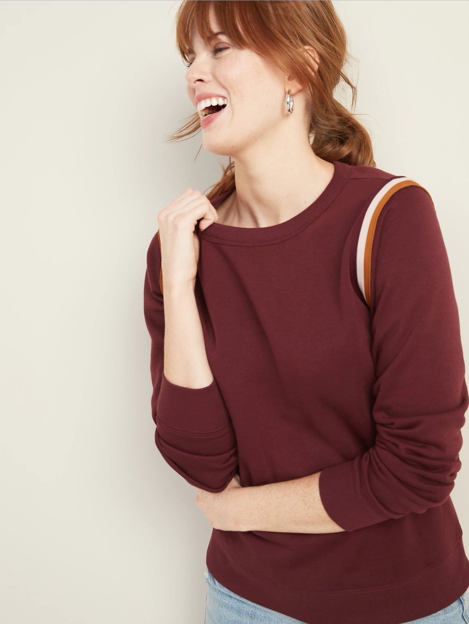 

Свитшот Old Navy на флисе с Полосками  Бордовый 449424011, Свитшот Old Navy на флисе с Полосками L Бордовый 449424011
