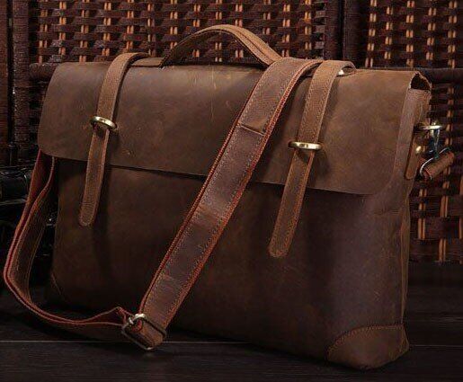 

Мужской кожаный портфель Vintage 14063 Коричневый