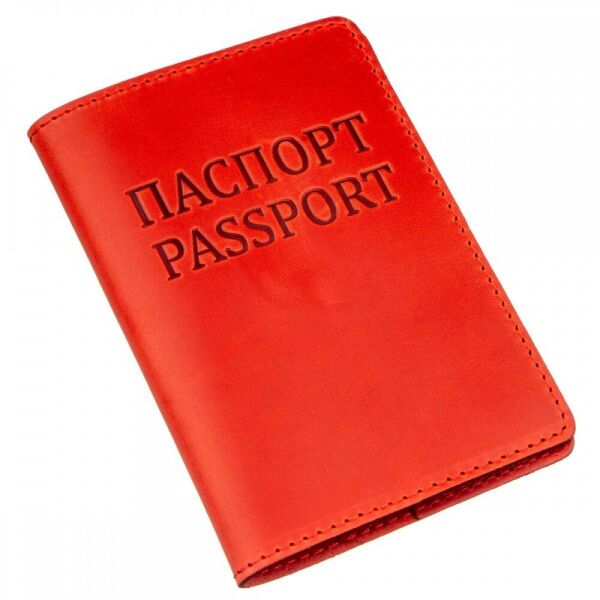 

Обложка для паспорта из кожи Shvigel 13959 Красный
