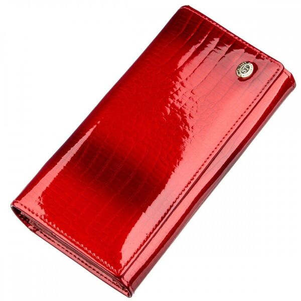 

Женский красный кошелёк из натуральной лаковой кожи ST Leather 18903 Красный