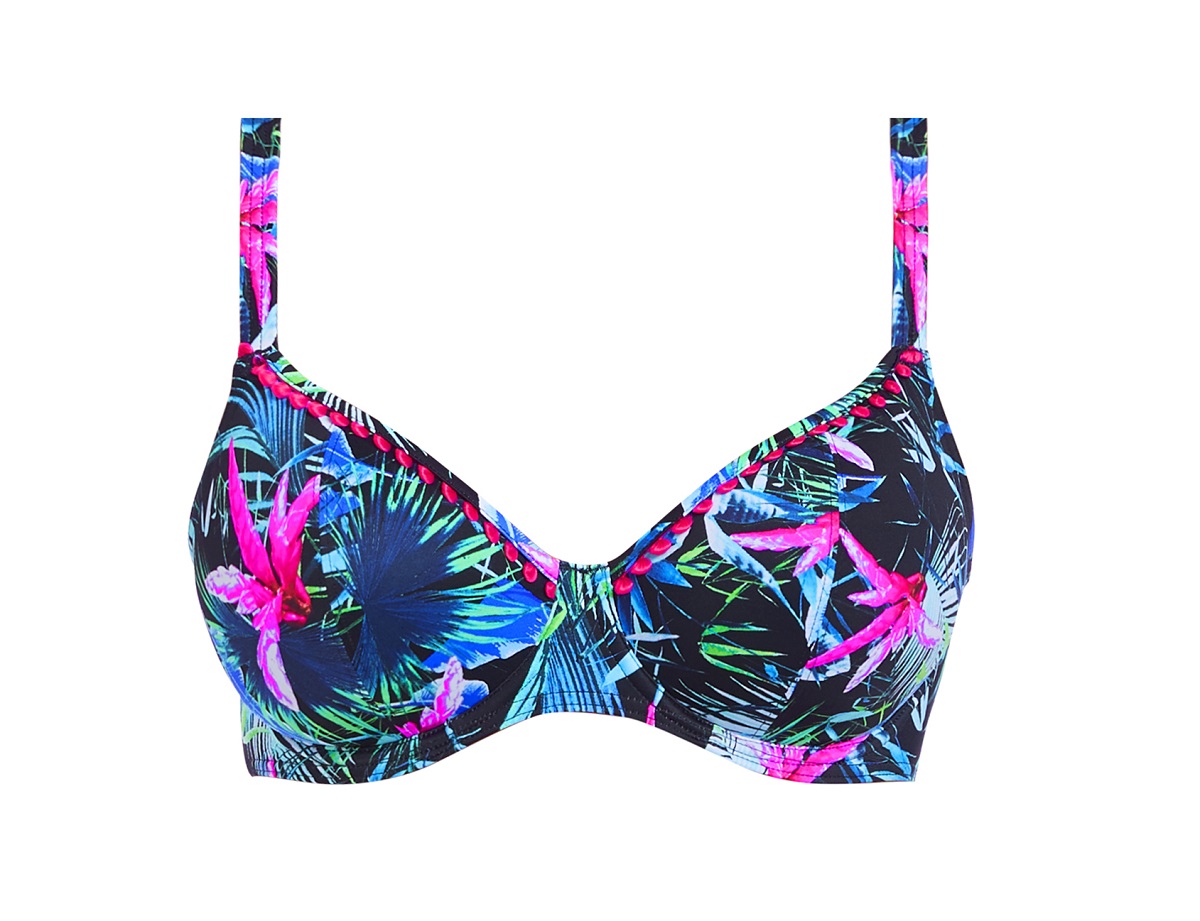 

Купальный топ Freya Jungle Flower 5842 38FF Black Tropical