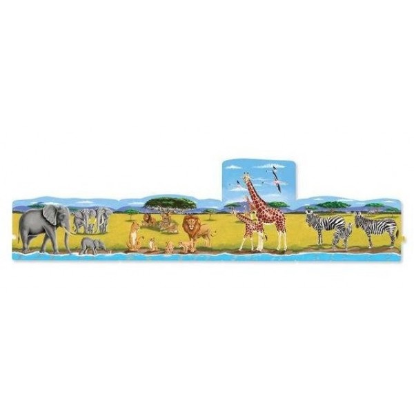 

Мега-пазл напольный 4 in 1 Linking Floor Puzzles Safari 4 в 1 Сафари 96 элементов Melissa & Doug MD8915