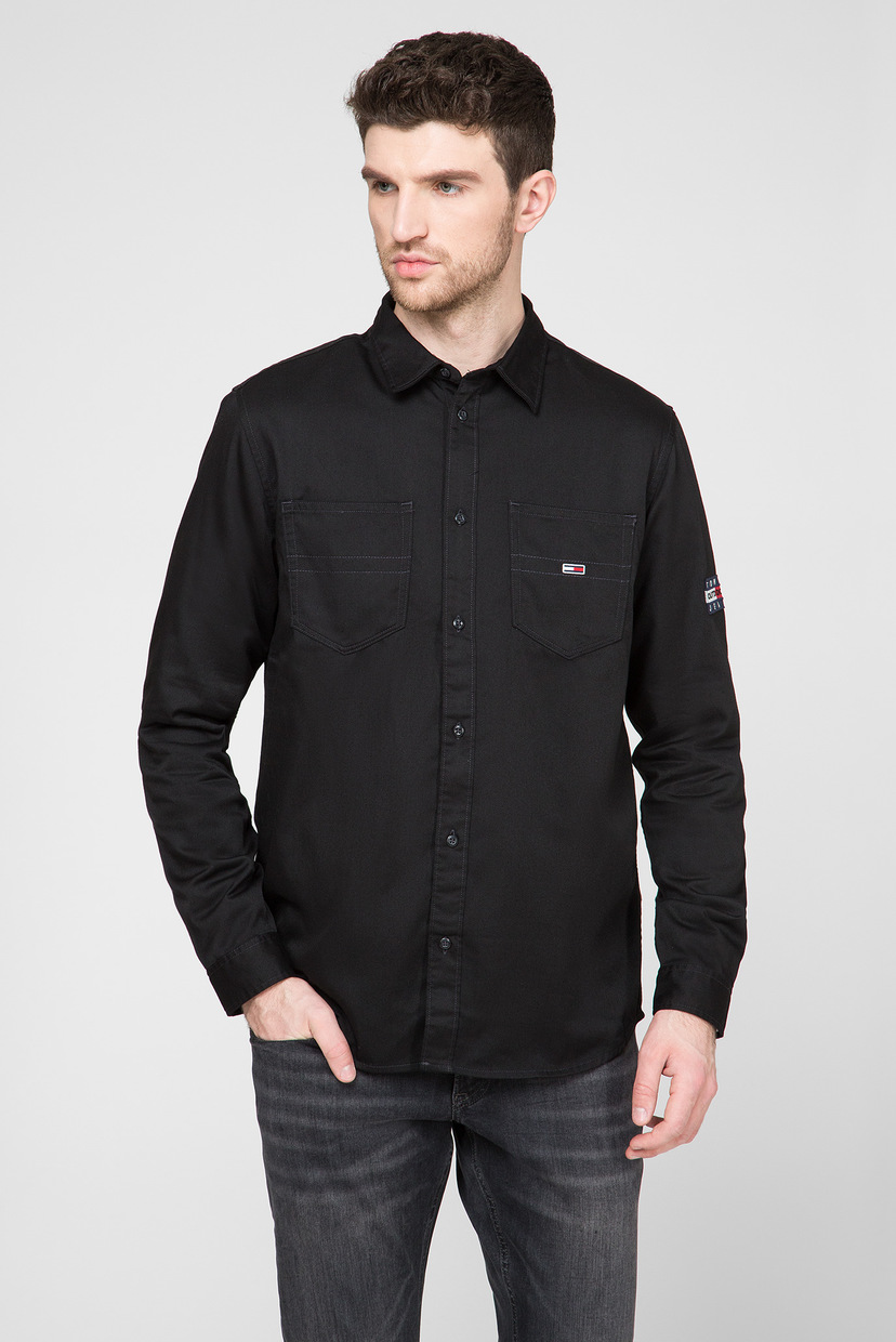 

Мужская черная рубашка TJM TWILL POCKET Tommy Hilfiger XL DM0DM07496