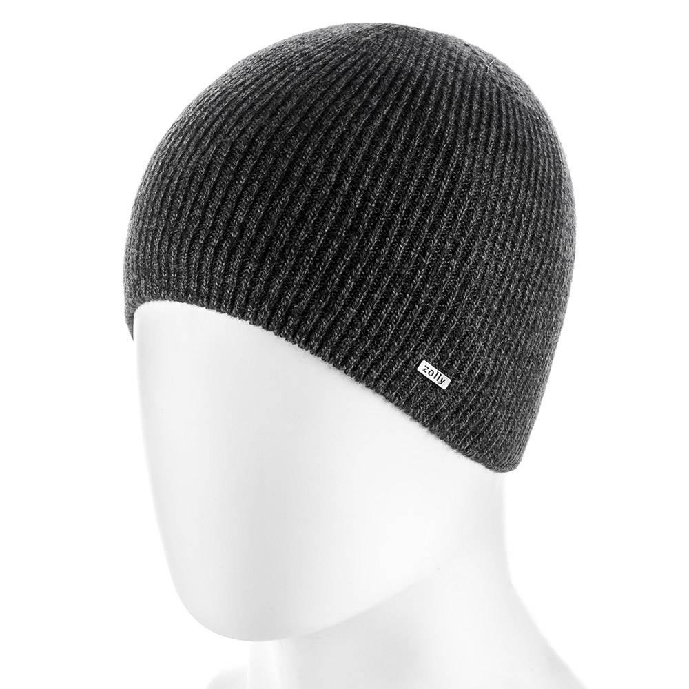 

Мужская шапка на флисе Zolly ZH173 one size черная с серым