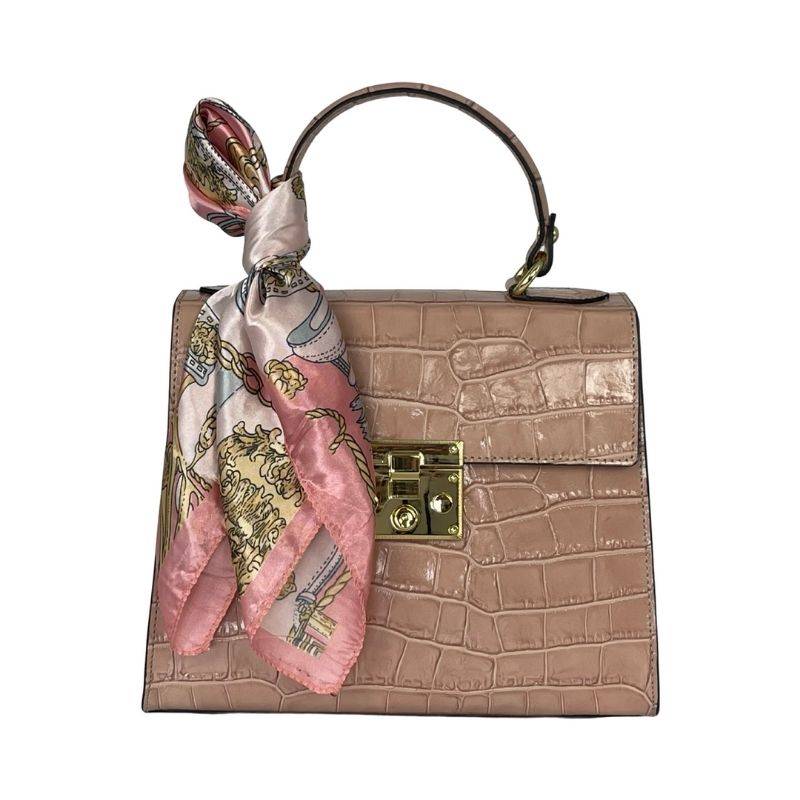 

Сумка женская кожаная Genuine Leather 85123CC пудровая, бордовый