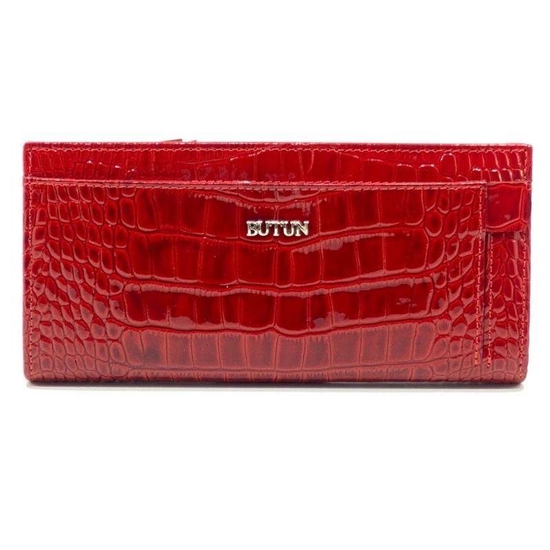 

Кошелек женский кожаный лакированный Butun 595-006 006, красный