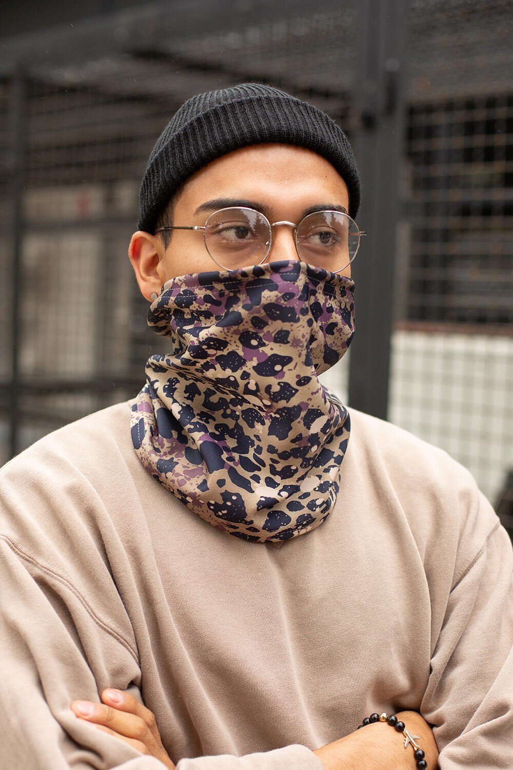 

Шарф Снуд Without с Рисунком Leopard Black