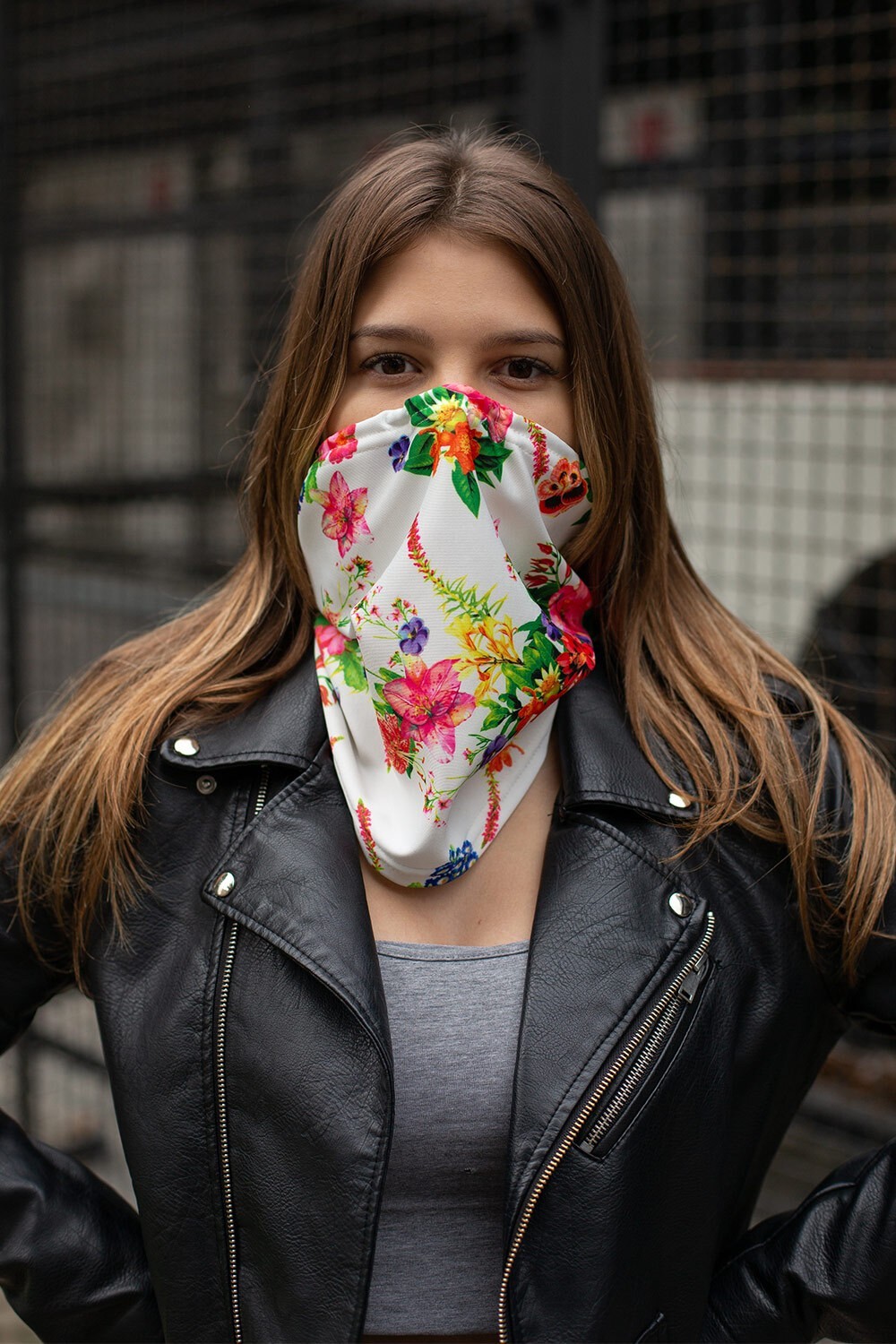 

Шарф Снуд Without с Рисунком Rose Woman White