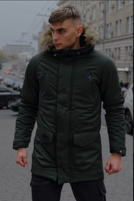 

Мужская парка зимняя куртка с мехом Intruder HotWint 0032 L (48) Хаки (IN - 0032/2 C)