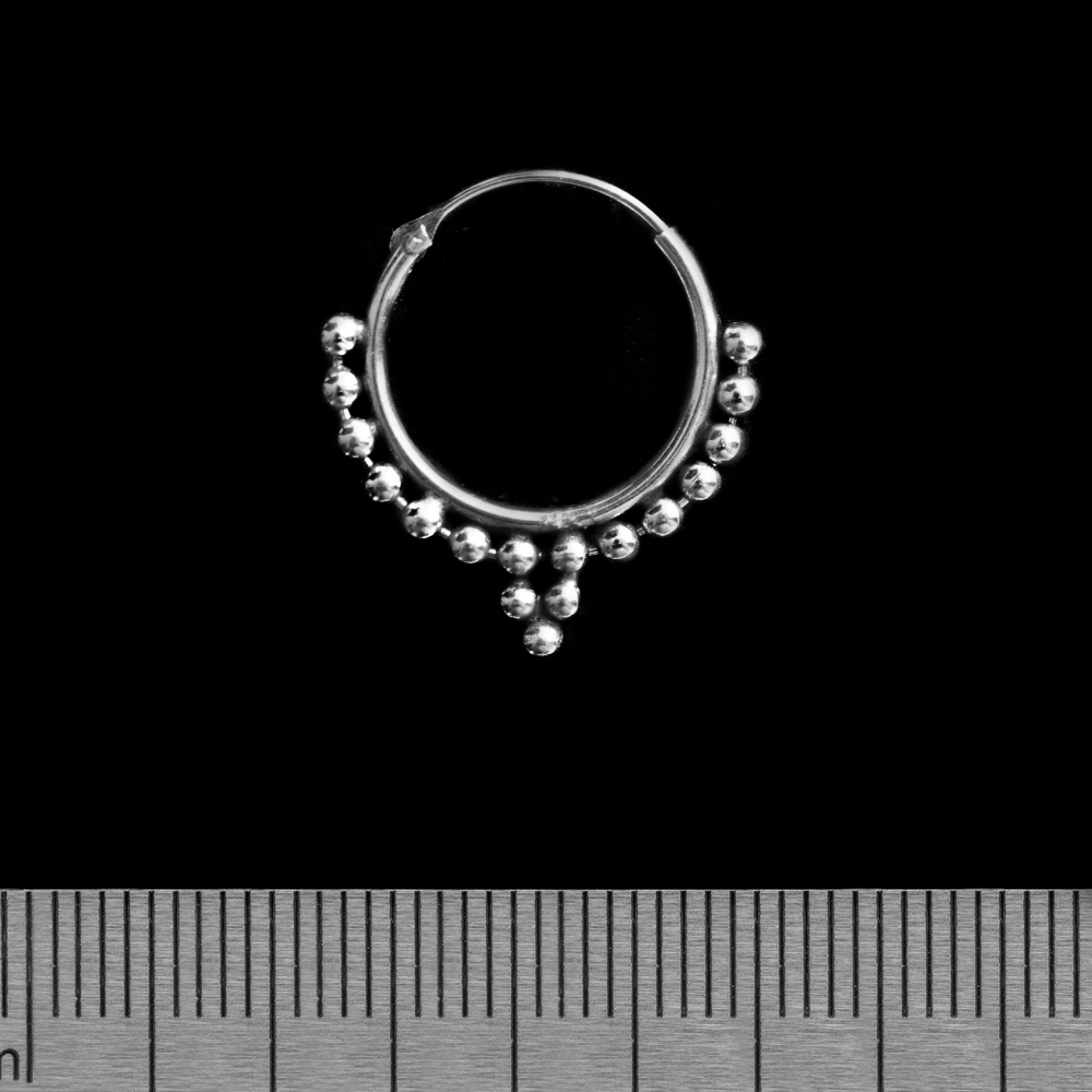 

Серьга серебряная, кольцо с узором среднее (eas-069)