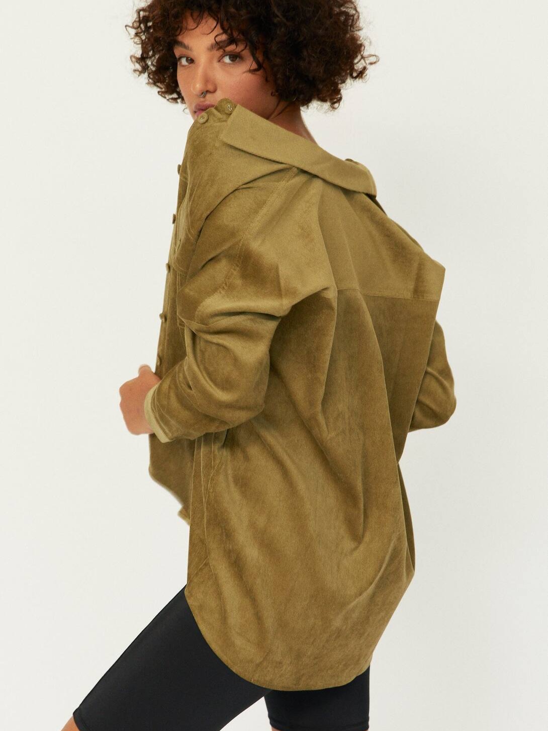 

Рубашка Stradivarius 06042532541 XS Горчичная