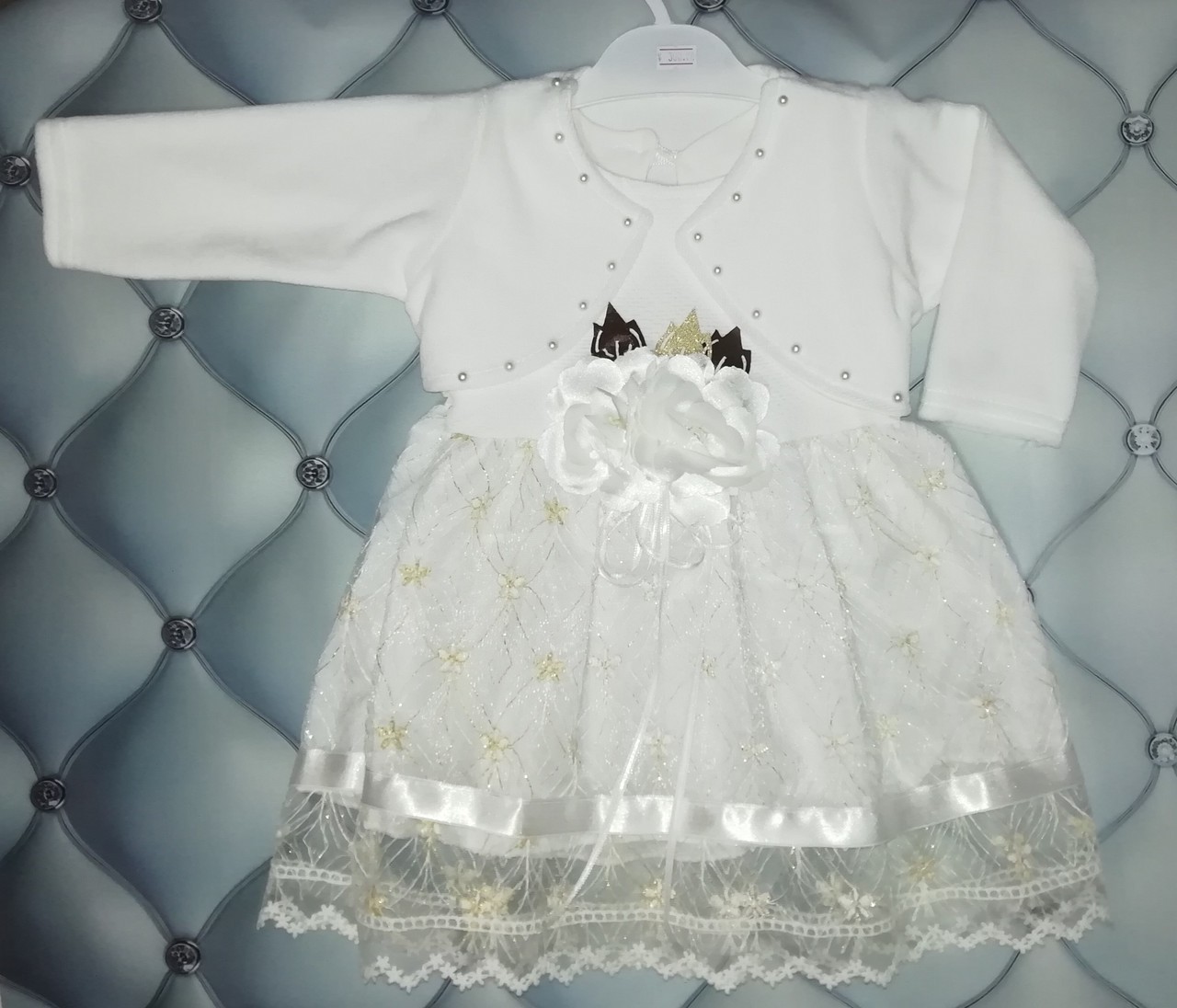 

Платье на девочку Белоснежка Senkizkids 68 белый с молочным